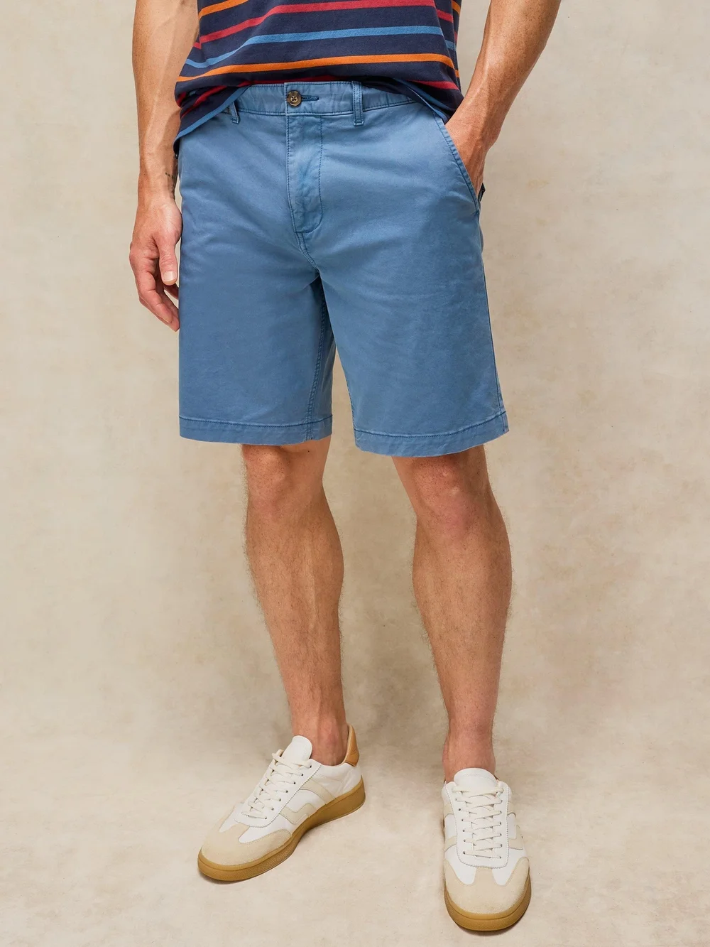 Chino-Shorts aus Bio-Baumwolle - Indigo Ble - 40/R Bild 1