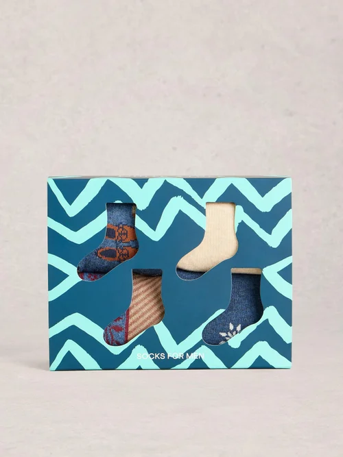 4-er Pack Socken Man About Town - Nat Mlt - 44-46 Bild 1