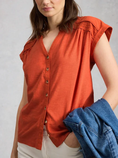 Ärmellose Bluse Billie - Mid Red - 46 Bild 1
