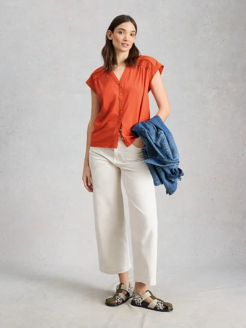 Ärmellose Bluse Billie - Mid Red - 46 Bild 2