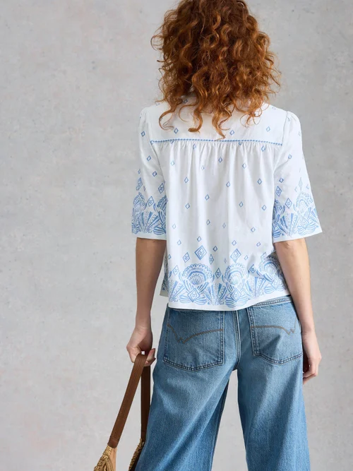 Besticktes Top Lizzie - White Pr - 46 Bild 4