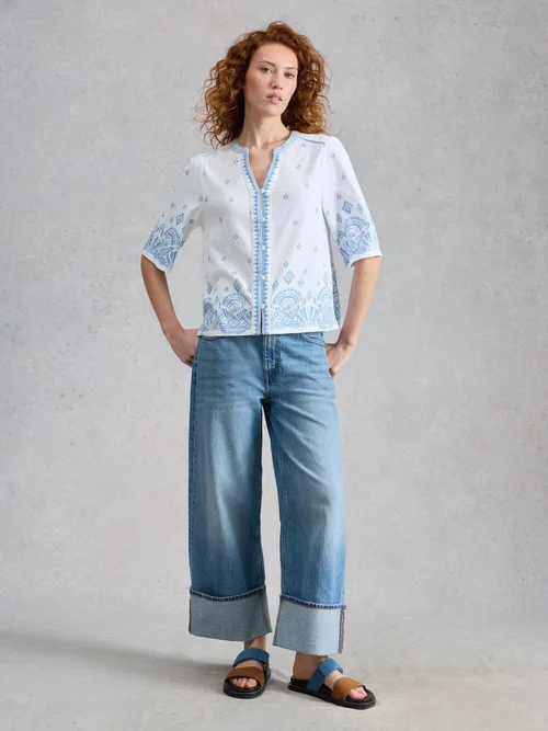 Besticktes Top Lizzie - White Pr - 46 Bild 2