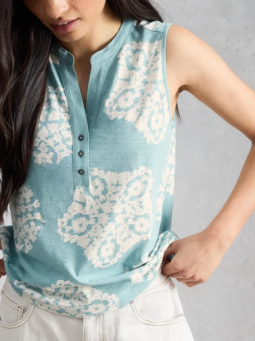 Ärmelloses Top Nora - Teal Pr - 44 Bild 3