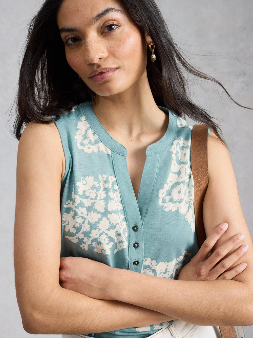 Ärmelloses Top Nora - Teal Pr - 52 Bild 1