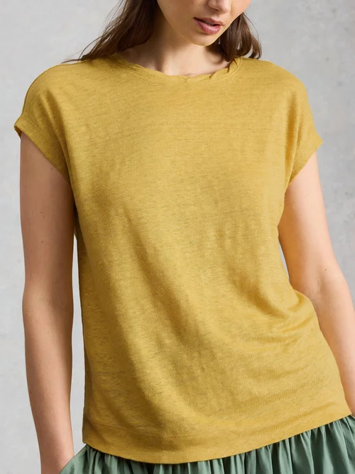 Leinen-T-Shirt Rowan - Lgt Yellow - 52 Bild 3