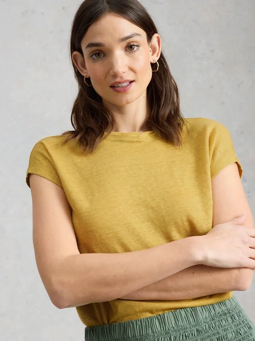 Leinen-T-Shirt Rowan - Lgt Yellow - 52 Bild 1