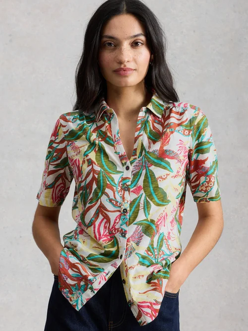 Kurzarmbluse Annie - Ivory Pr - 52 Bild 3