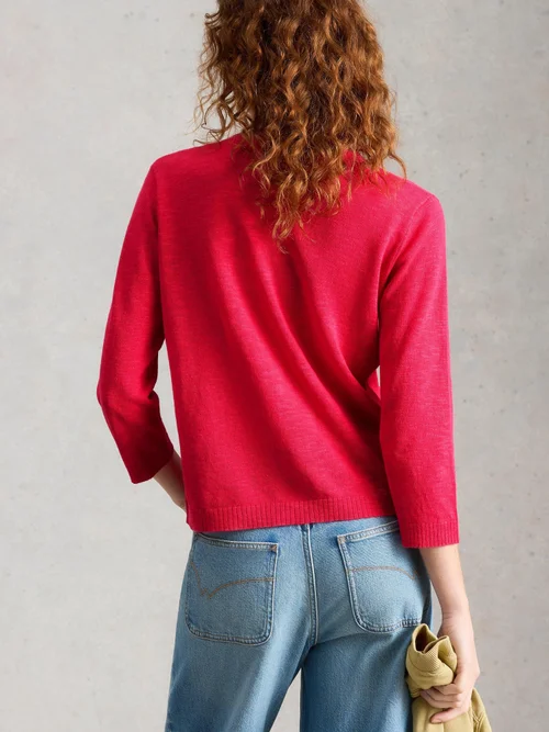 Cardigan Nova aus Leinenmischung - Dk Pink - 48 Bild 4