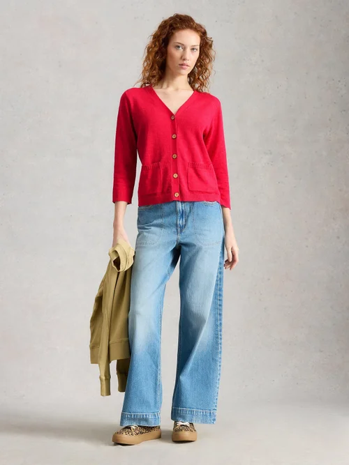 Cardigan Nova aus Leinenmischung - Dk Pink - 48 Bild 2