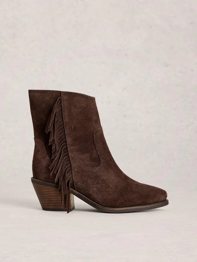 Fransenstiefeletten Cherry