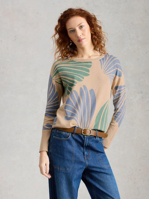 Bedruckter Pullover Olive - Nat Pr - 52 Bild 3