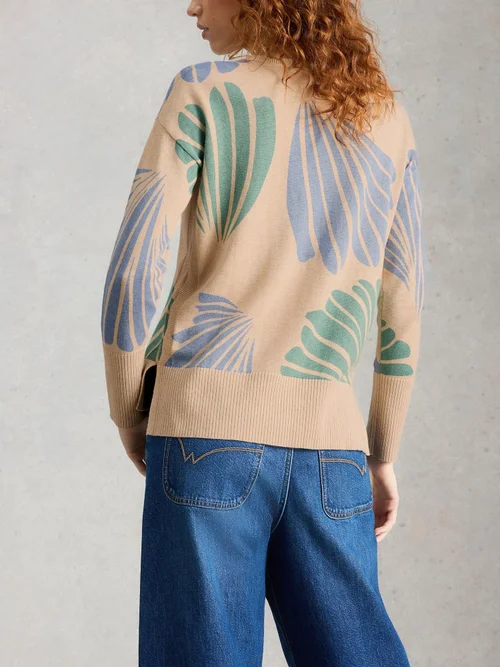 Bedruckter Pullover Olive - Nat Pr - 52 Bild 4