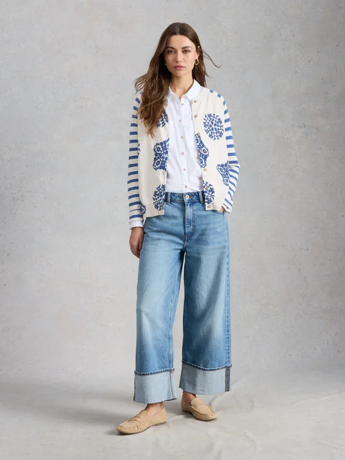 Bedruckte Strickjacke Lulu - Ivory Pr - 48 Bild 2