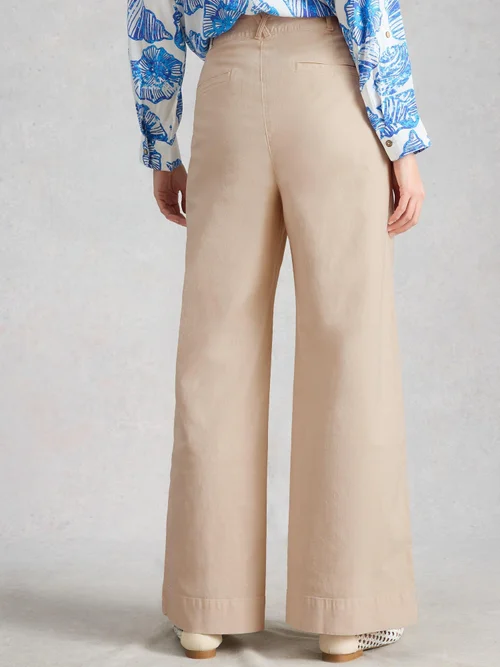 Chinohose Twister mit weitem Bein - Nat White - 50/R Bild 4