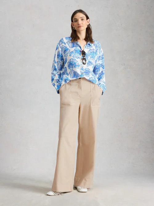 Chinohose Twister mit weitem Bein - Nat White - 50/R Bild 2