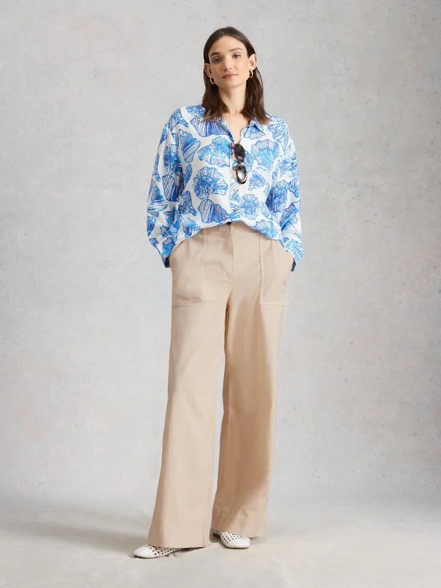Chinohose Twister mit weitem Bein