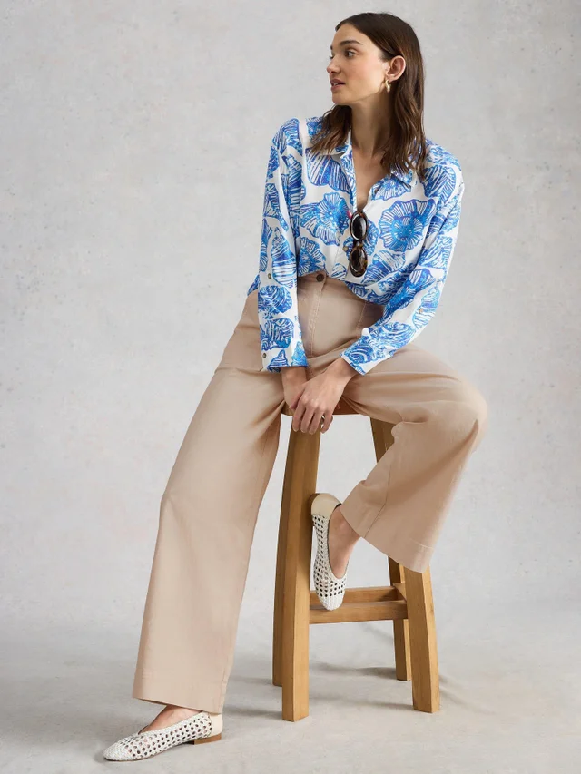 Chinohose Twister mit weitem Bein