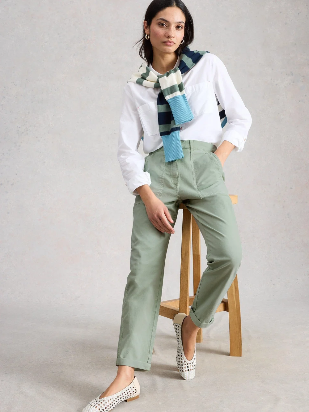Chinohose Twister - Lgt Green - 52/R Bild 1