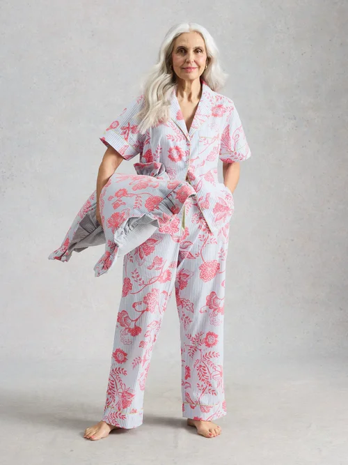 Leichte Pyjamahose Nina - Blue Pr - XXXL/S Bild 2