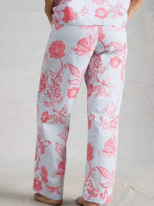 Leichte Pyjamahose Nina - Blue Pr - XXXL/S Bild 4