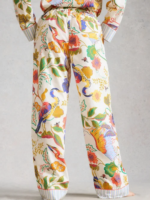 Leichte Pyjamahose Nina - Ivory Pr - XXXL/S Bild 4