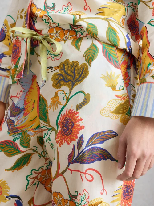 Leichte Pyjamahose Nina - Ivory Pr - XXXL/S Bild 3