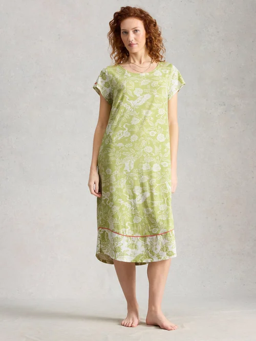 Jerseynachthemd Evane - Green Pr - S Bild 2