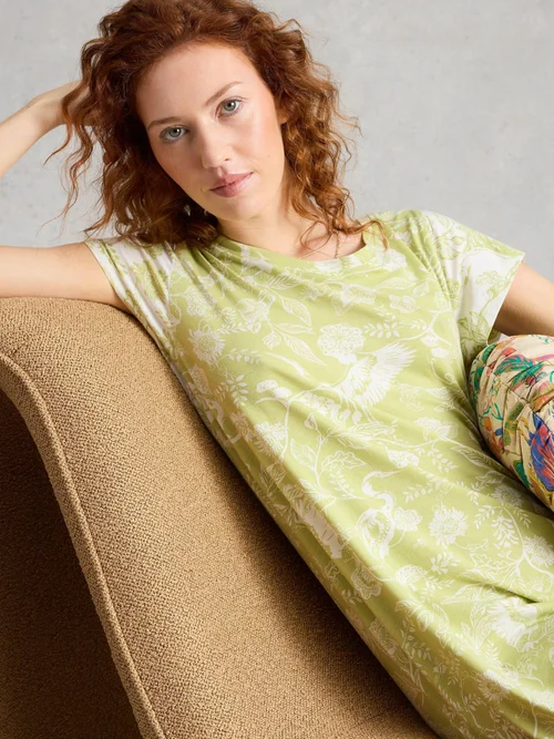 Jerseynachthemd Evane - Green Pr - S Bild 1