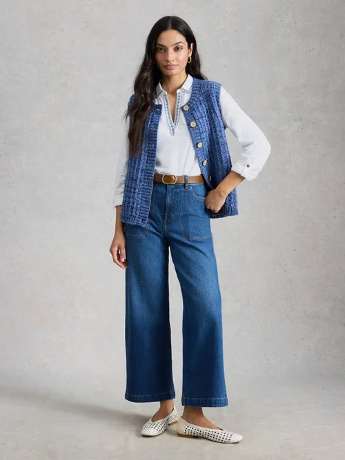 Bestickte Jerseybluse Allie - White Mlt - 46 Bild 2