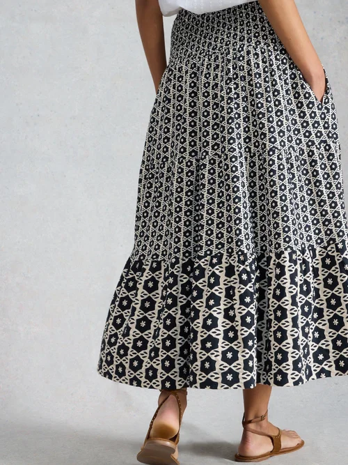 Maxirock Marissa aus Jersey - Blk Pr - 52/R Bild 4