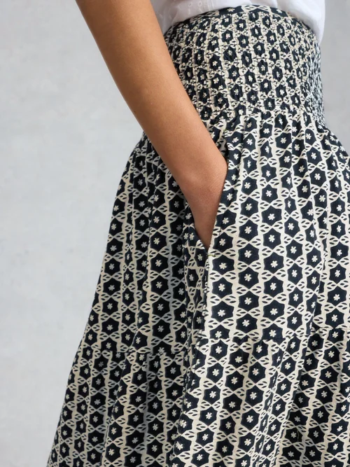 Maxirock Marissa aus Jersey - Blk Pr - 52/R Bild 3