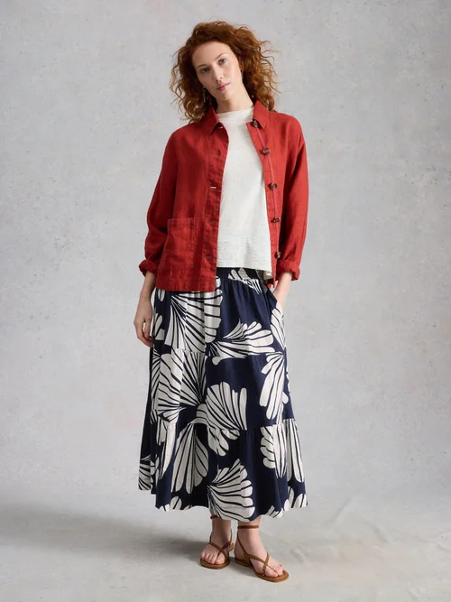 Maxirock Marissa aus Jersey - Navy Multi - 52/R Bild 2