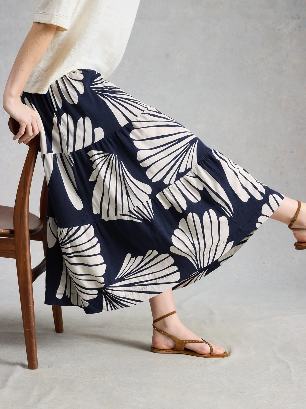 Maxirock Marissa aus Jersey - Navy Multi - 52/R Bild 1