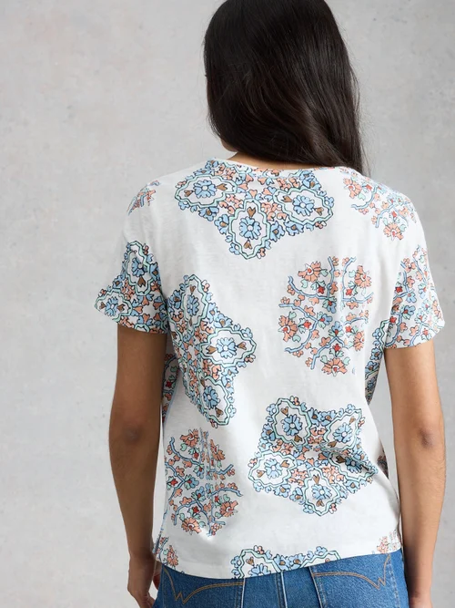 T-Shirt Abbie - White Pr - 46 Bild 4