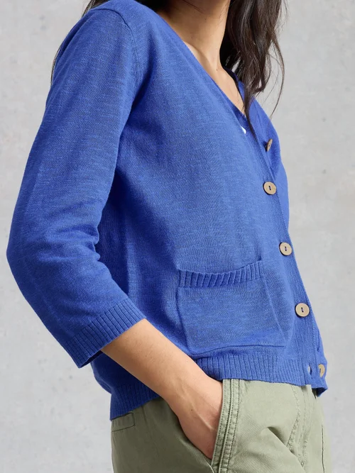 Cardigan Nova aus Leinenmischung - Brt Blue - 48 Bild 3