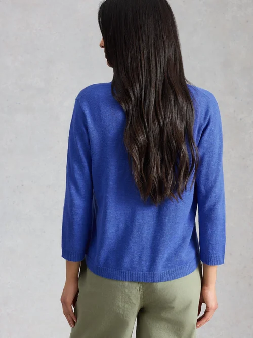 Cardigan Nova aus Leinenmischung - Brt Blue - 48 Bild 4