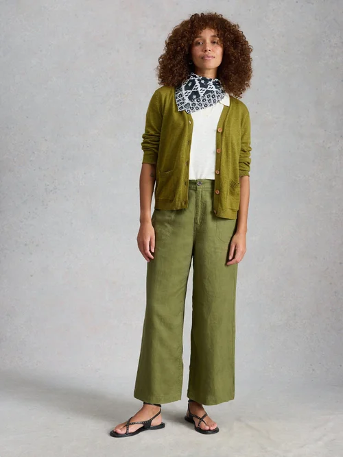 Cardigan Nova aus Leinenmischung - Mid Green - 52 Bild 2