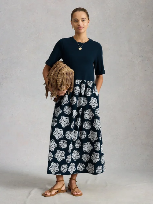 Kleid Shay aus Jerseymix - Navy Multi - 52/R Bild 2