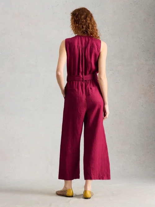 Leinen-Jumpsuit Betty - Dk Pink - 52/R Bild 4