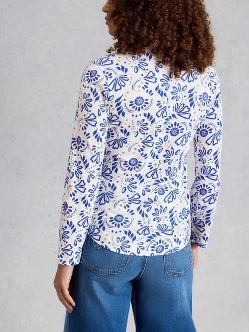 Jerseybluse Annie - White Pr - 52 Bild 4