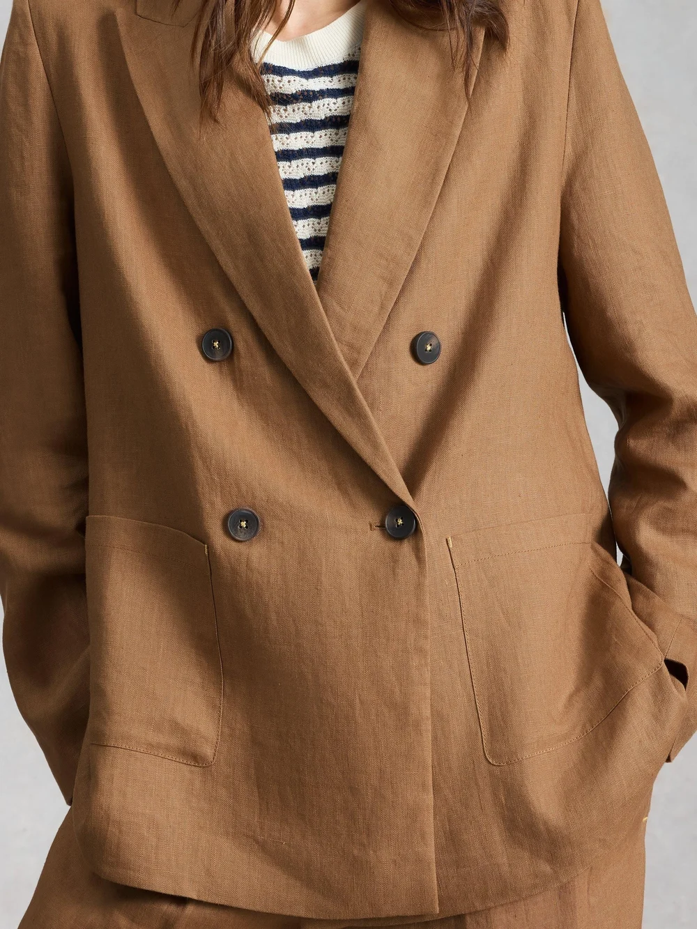 Leinenblazer Sasha - Mid Tan - 52 Bild 1