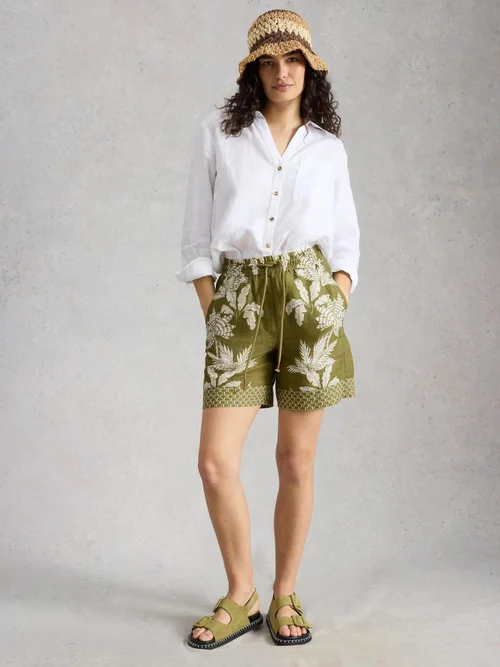 Leinen-Shorts Belle - Green Pr - 52 Bild 2