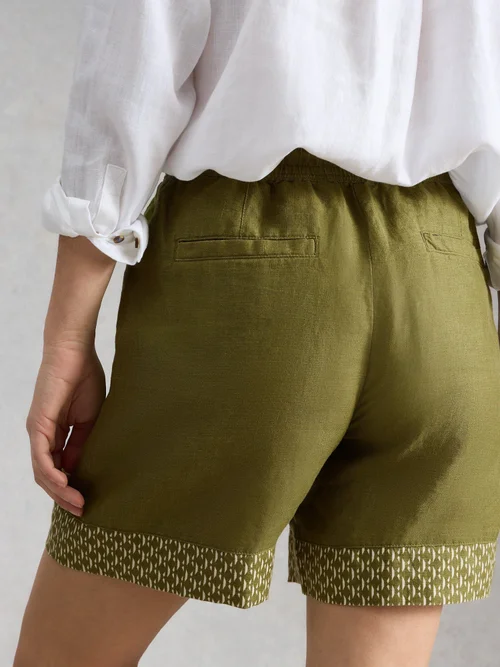 Leinen-Shorts Belle - Green Pr - 52 Bild 4