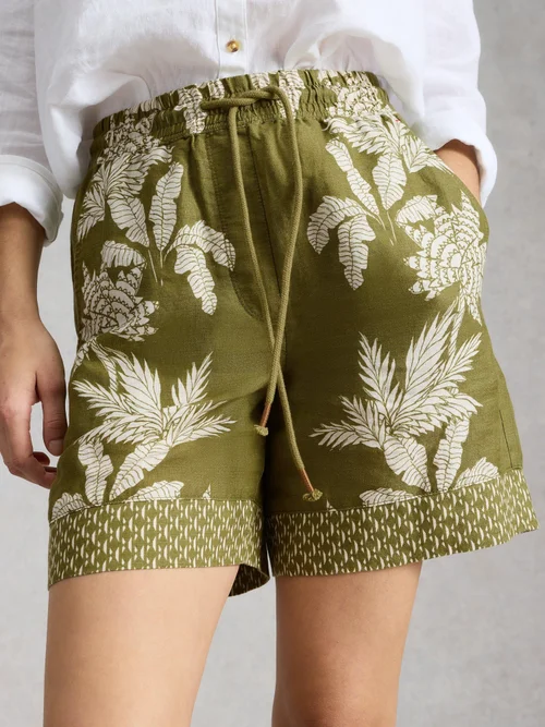 Leinen-Shorts Belle - Green Pr - 52 Bild 3