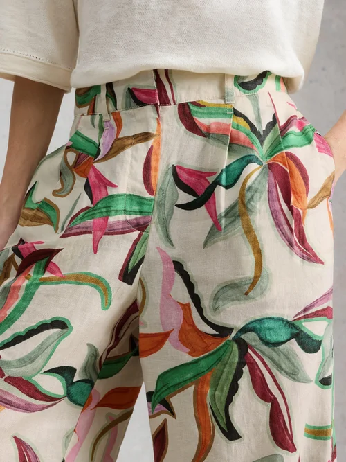 Leinenhose Sasha mit weitem Bein - Nat Pr - 48/R Bild 3