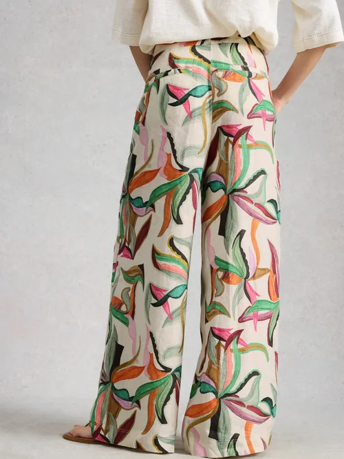 Leinenhose Sasha mit weitem Bein - Nat Pr - 48/R Bild 4