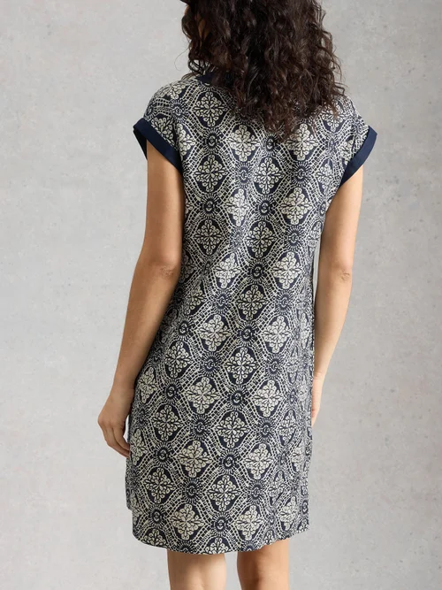 Leinenkleid Jilly - Navy Multi - 52/R Bild 4