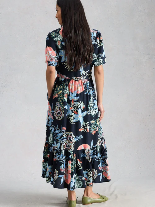 Midikleid Phoebe - Navy Multi - 52/R Bild 4
