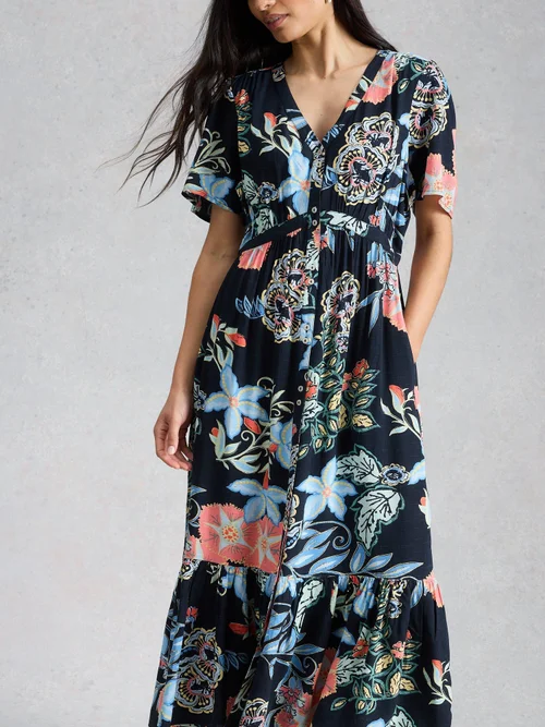 Midikleid Phoebe - Navy Multi - 52/R Bild 3