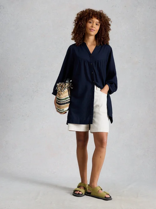Tunika Raquel aus Leinenmischung - Dark Navy - 52/R Bild 2